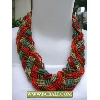 Seed Beading Necklace Mutli Colors